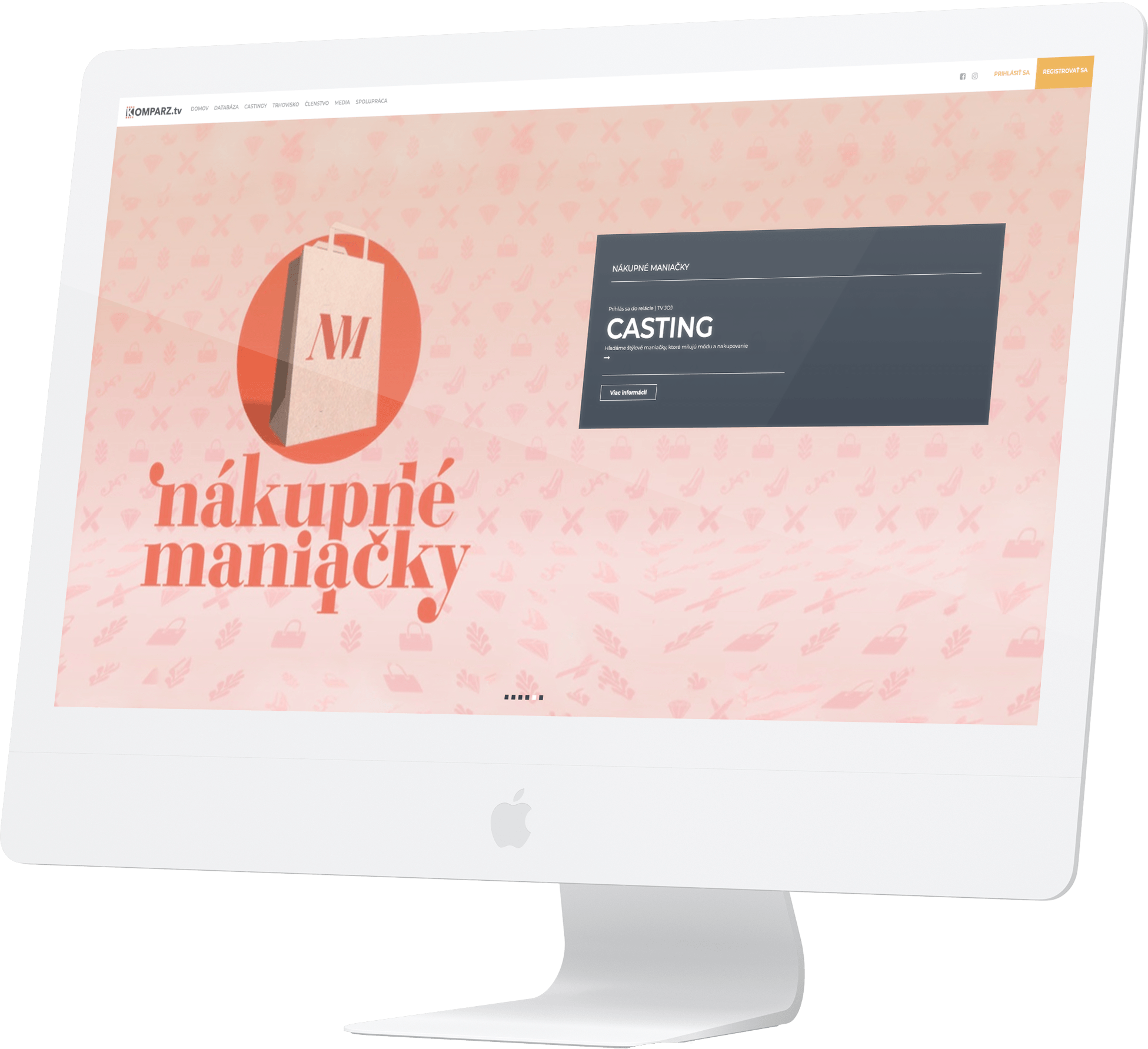 Online platforma pre najväčšiu castingovú agentúru Komparz.tv
