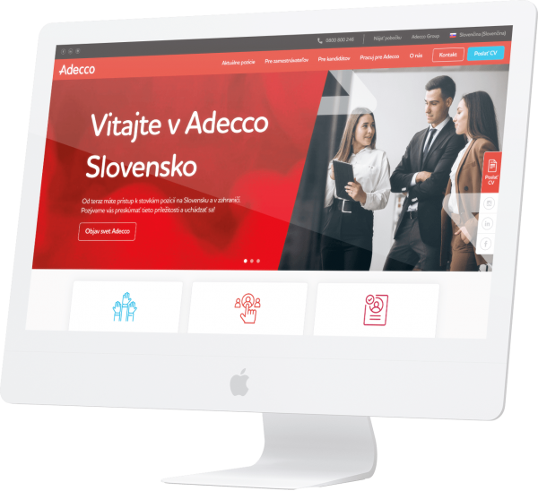 Webová stránka a Google Ads pre Talent Solutions, bývalé Adecco